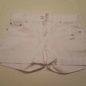 Gap white denim shorts